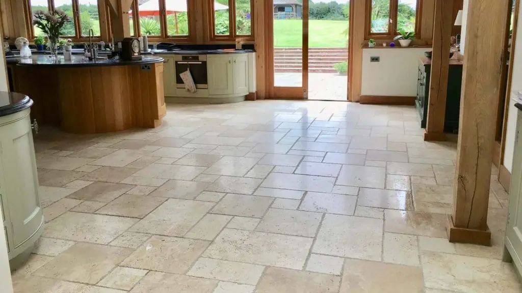Travertine Flooring in an Indian Kitchen