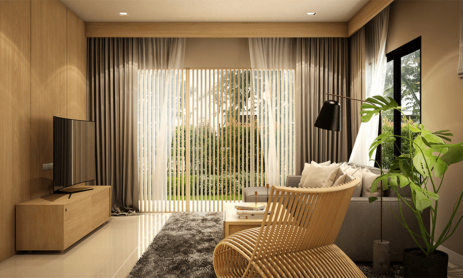 Zen Style living room with minimalistic furniture-1