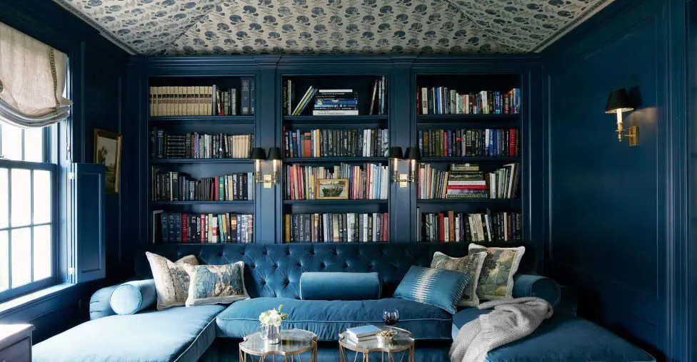 Living room area with painted walls