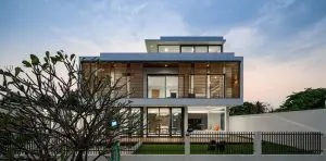 house design image with louvre shutters