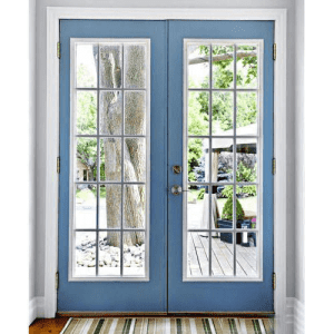 louvred door in white co;or