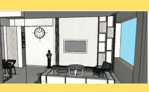 adding colors and curtain to the space