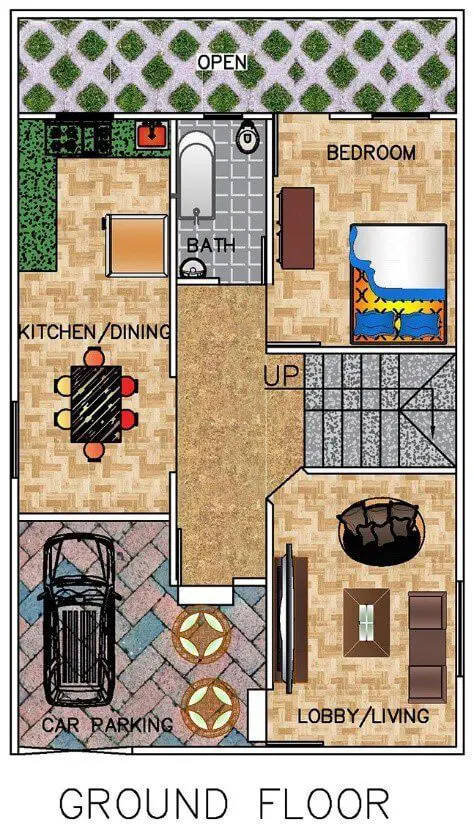 3BHK Duplex on a 1000 sq. ft. plot