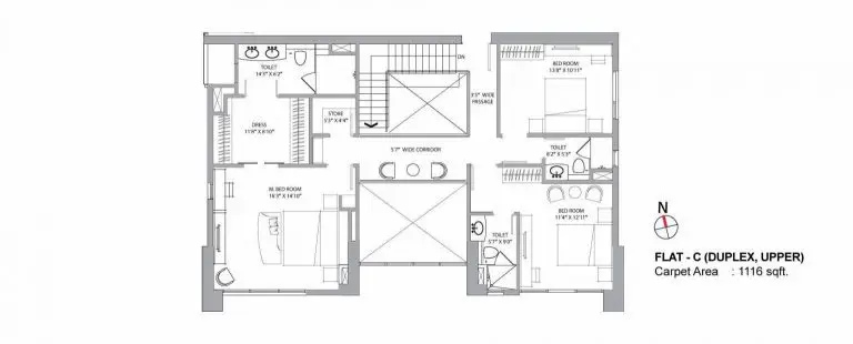 Location and orientation of duplex houses