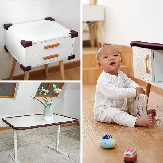 avoiding sharp corners for safety of kids to ensure safety
