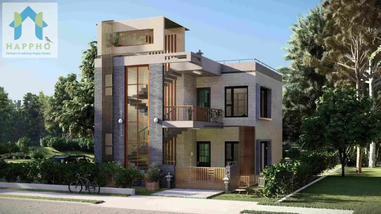 modern and single floor indian house plan
