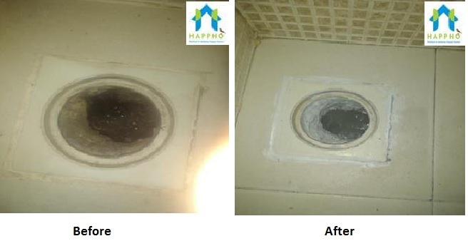 Before and after grouting image of a Nahani trap
