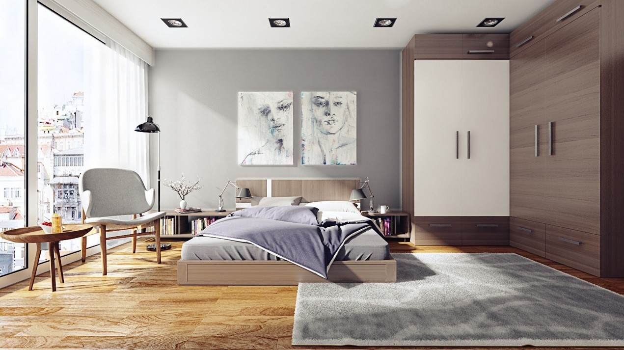 Simple Interior Design Single Bedroom for Living room