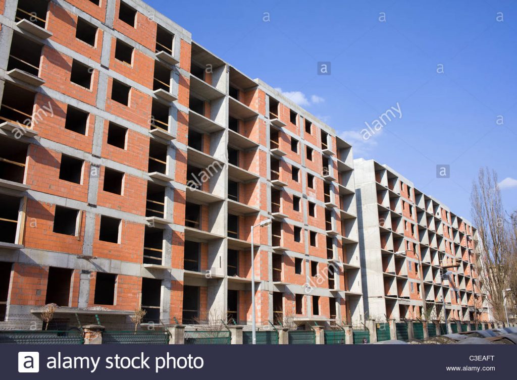 Non load bearing brick work in framed structure