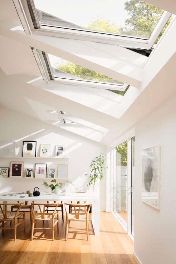 Skylights in Ceiling to give natural light in living room
