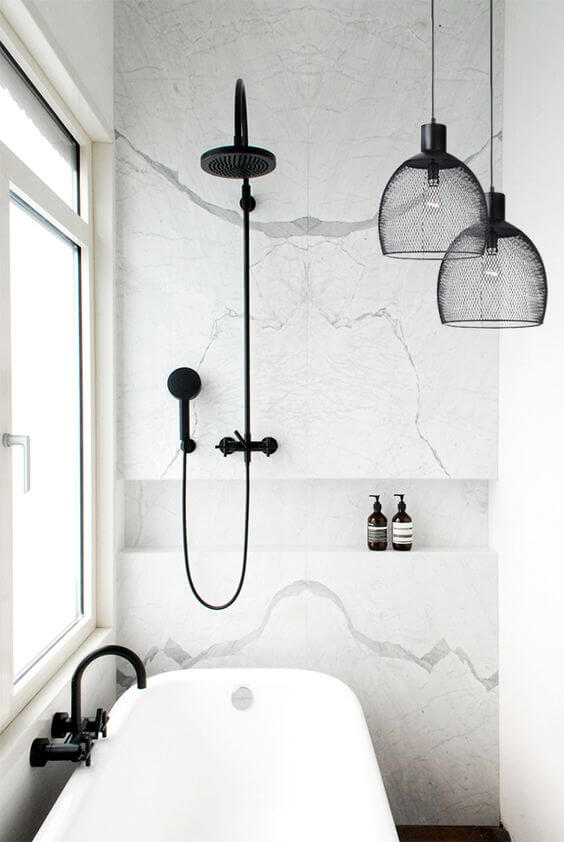 black powder coated shower, faucet and mixer