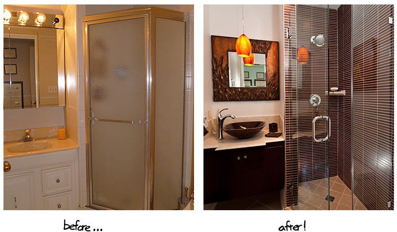 Bathroom Before and After Renovation