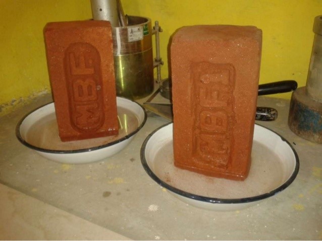 Bricks soaked in Distilled water