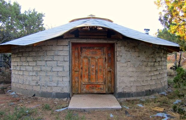 Single storeyed building constructed with Papercrete