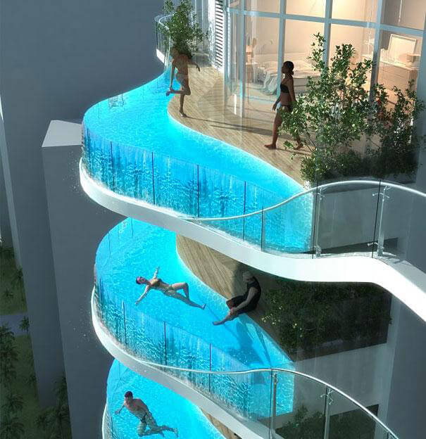 Infinity Pool in balconies