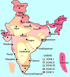 Seismic Zones in India