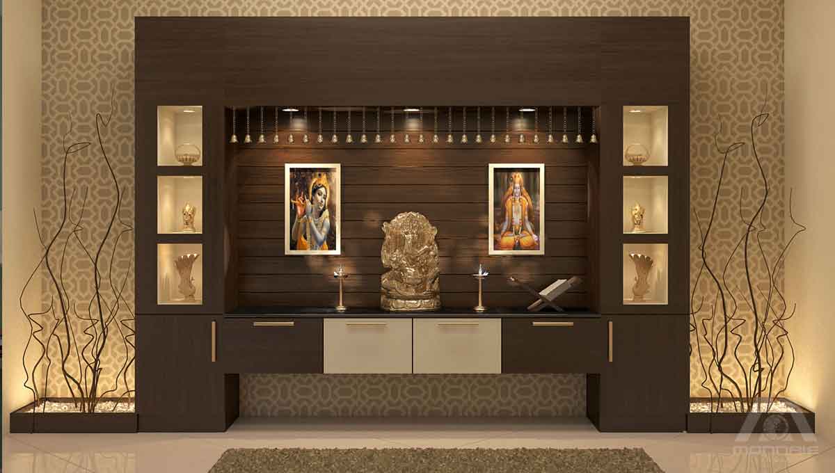 Modern Pooja Room Designs In Living Room