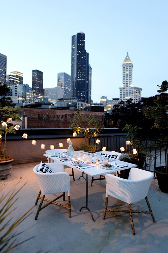 Using your Terraces as Dining Spaces