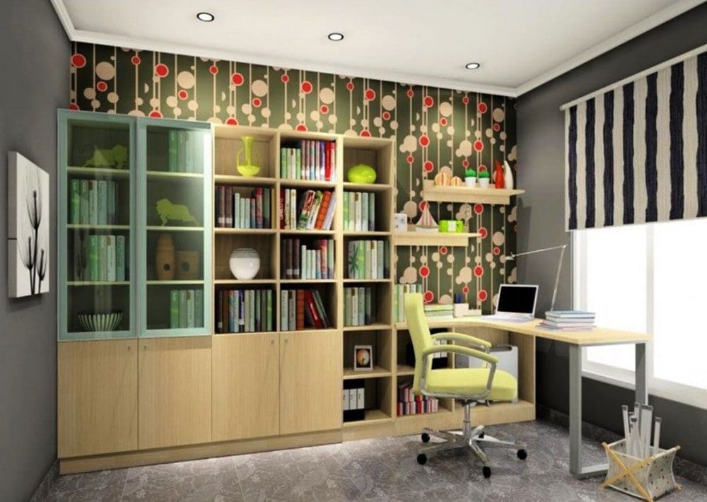 Wall cabinet design for study room