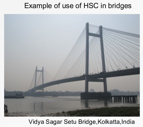 vidya sagar setu bridge made of High Strength Concrete