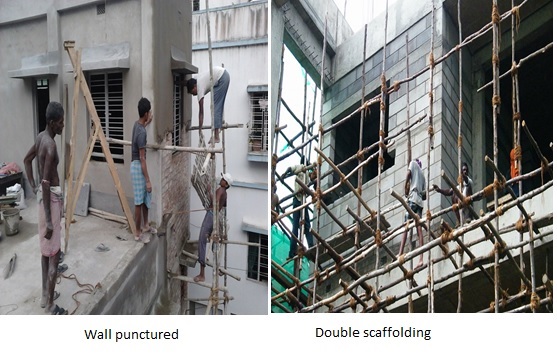 Avoid Wall Puncturing for Scaffolding Support