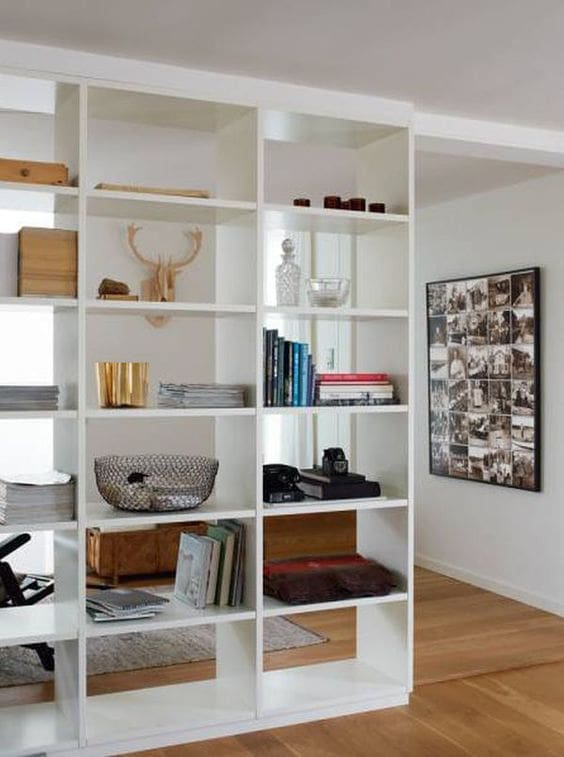 Book Shelf Partition Ideas