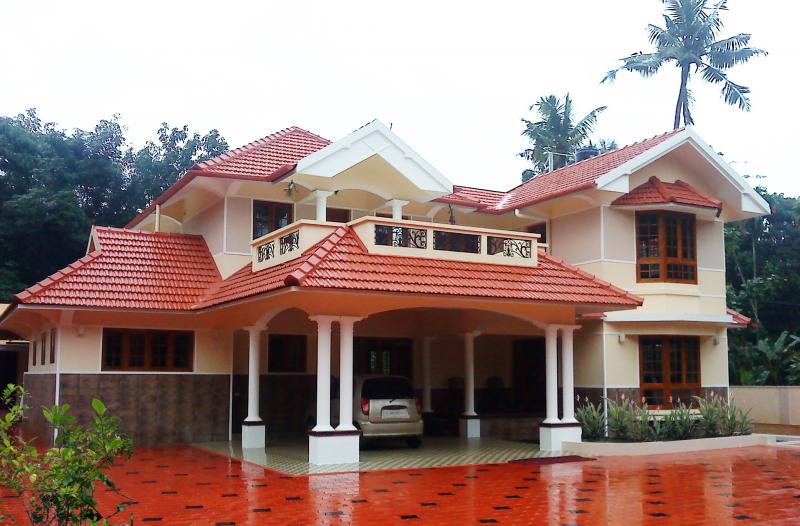 Elevation features of a Kerala Styled Homes