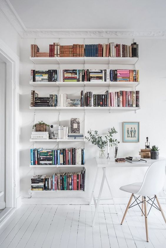 Floor to Ceiling Book Shelf Design