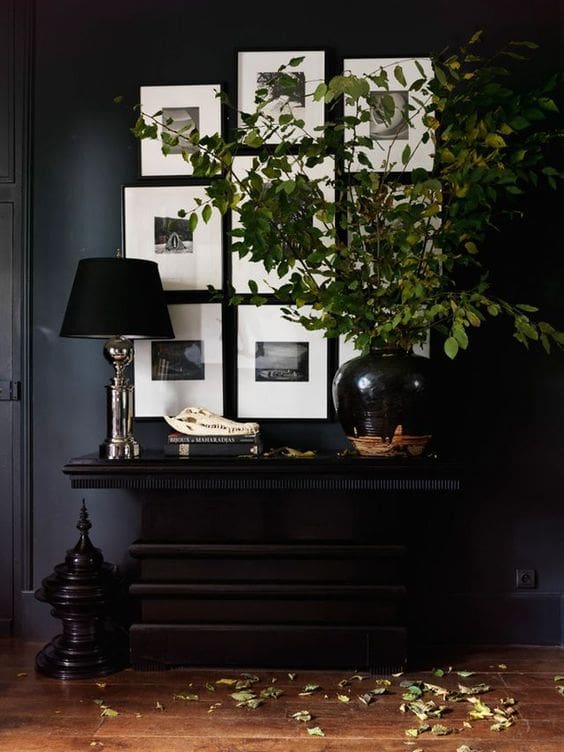 Furniture and accessories in Black colour