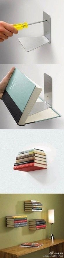 Invisible Book Shelf Idea
