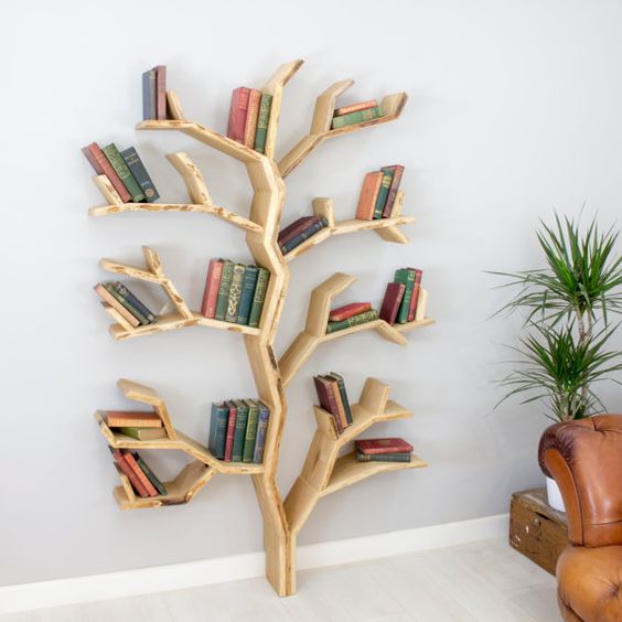 Tree Branch Book Shelf Design iDeas