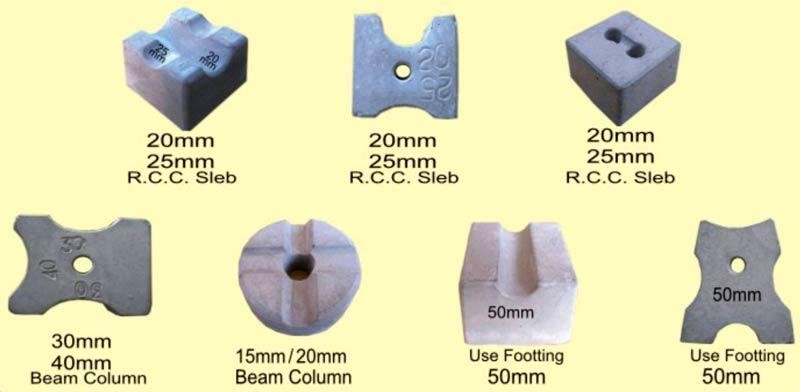 Various Shapes of Cover blocks for different purposes
