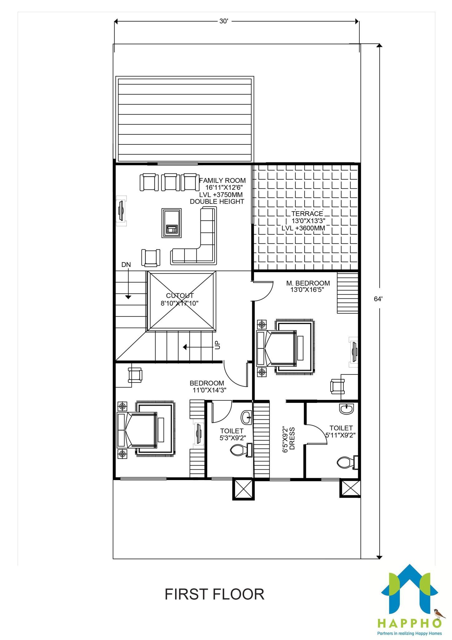 1950 square feet, 3bhk floor plan, duplex floor plan