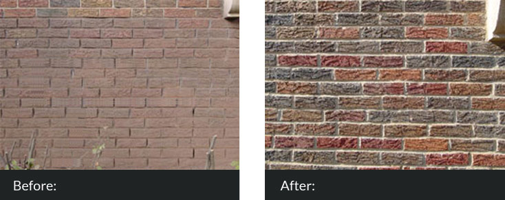 Before and After Pointing of Brickwork