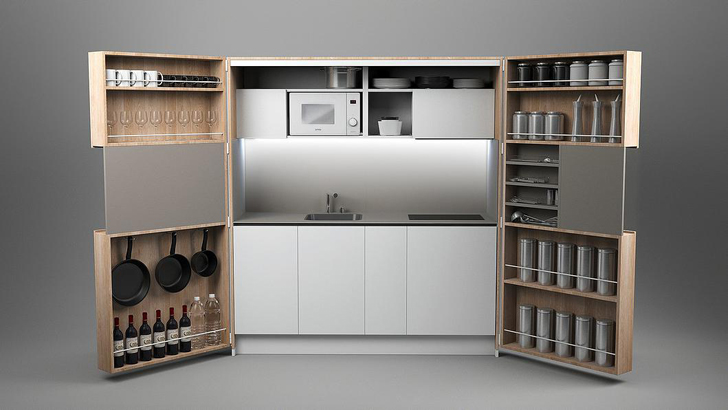 Foldable Kitchen Units that has both Storage and Hob area