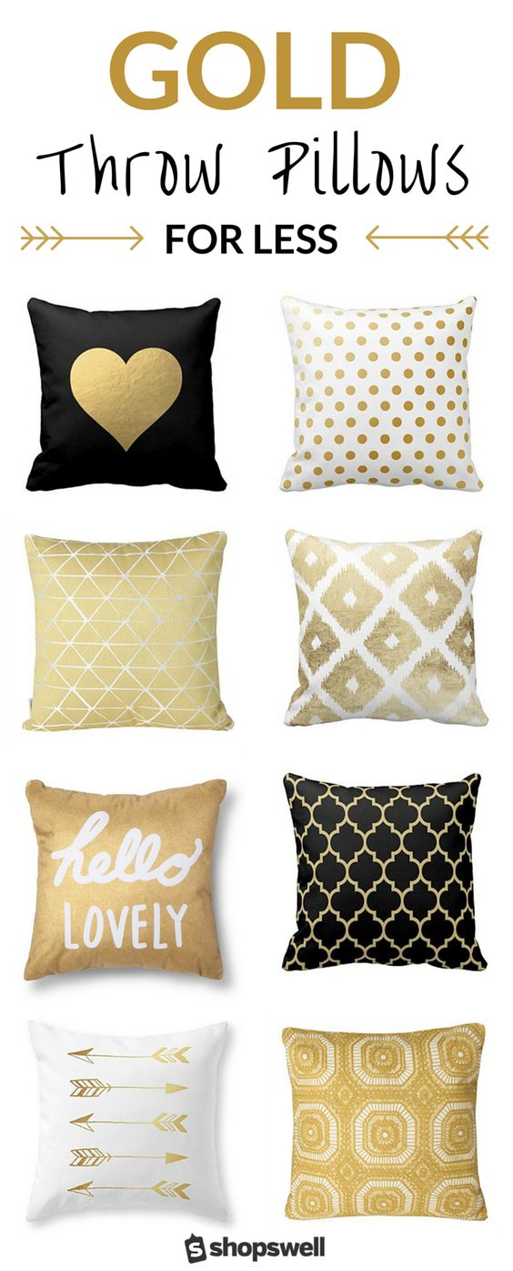Golden color Pillows for your Sofas and Beds