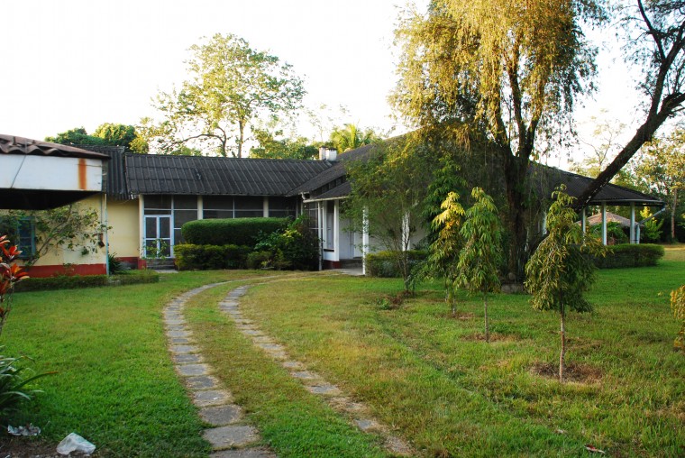 Entrance and paving area infront of assamese house