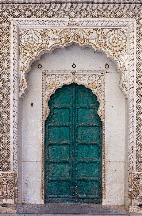 Haveli styled entrance door design