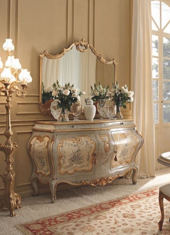 Royal Floor Lamps next to dressing table