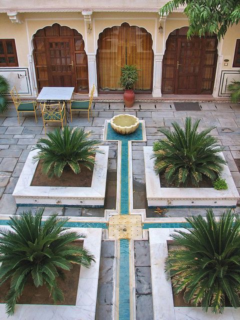 courtyard design rajasthan homes