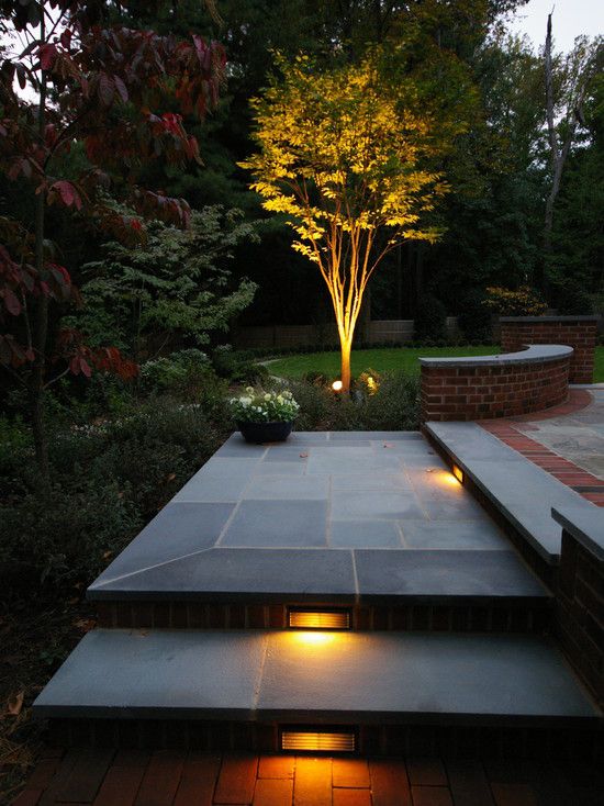 Lighting on Steps in Landscaping area