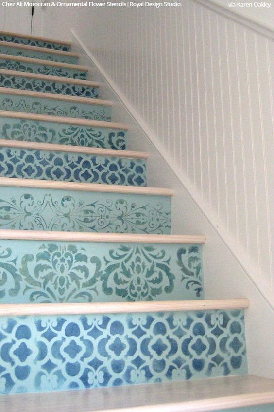 Painted Staircase Risers