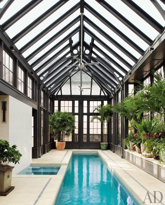 Indoor Pools with lot of ventilation and sunlight