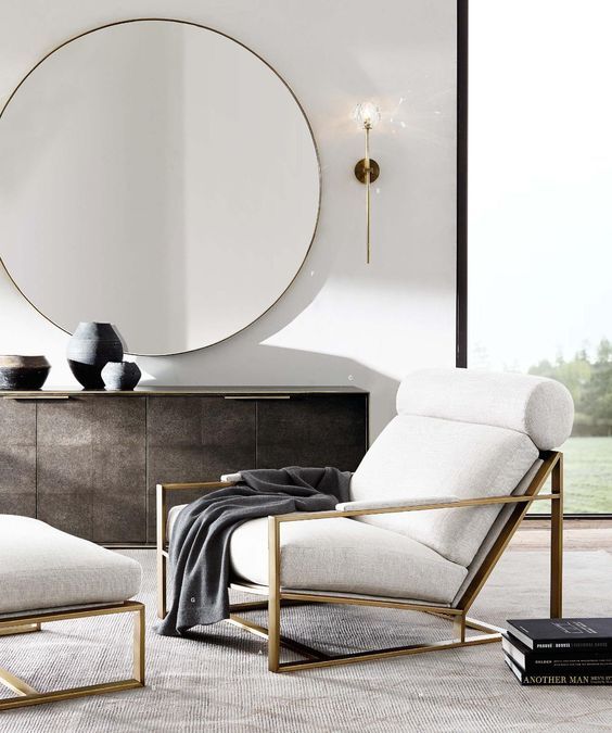 Contemporary style sofa chair and dressing table