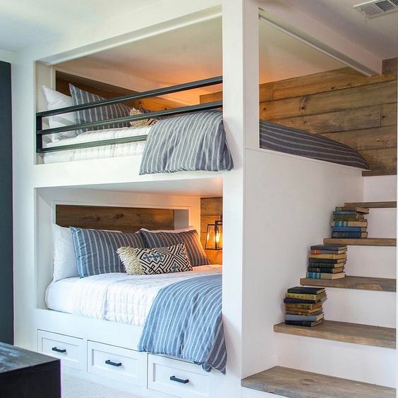 Double Bed for Children by creating a loft in Bedroom