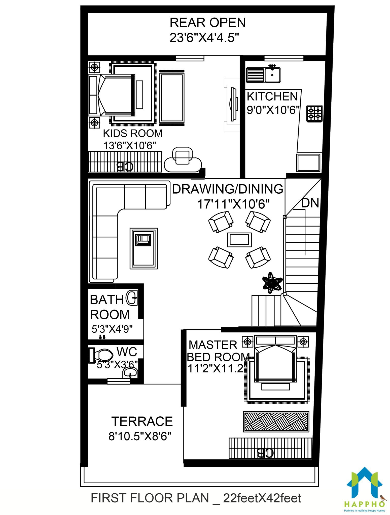 floor-plan-for-22-x-42-feet-plot-3-bhk-924-square-feet-103-yards