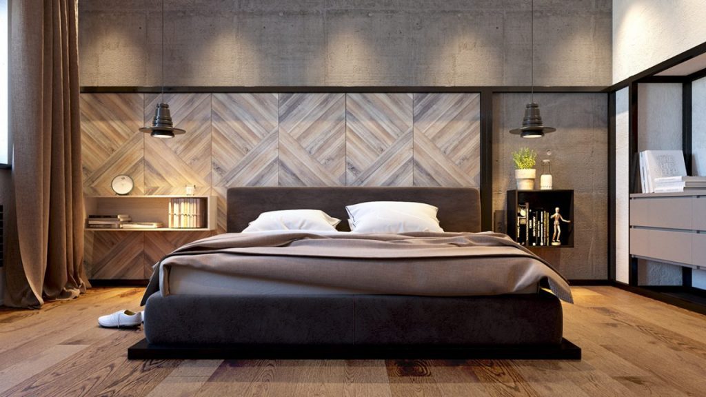 Texture design bedroom wall