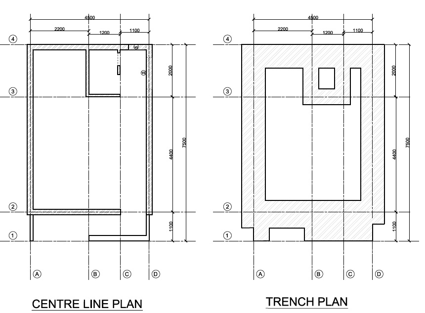 Trench plan or Excavation plan