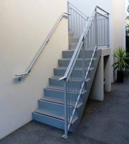 Aluminium anodised handrail in white colour
