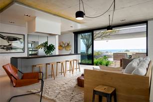 Bar Stool Shaped Dining Table in living room